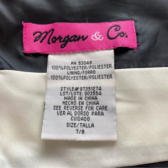 Morgan & Co. Y2K Black and Cream Halter Dress - Picture 9 of 9